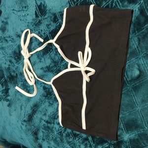 Cropped halter shirt shein size medium